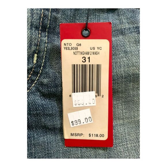 NEW GUESS premium Jeans foxy flare dark denim Nottingham ladies size 31 - Picture 4 of 6